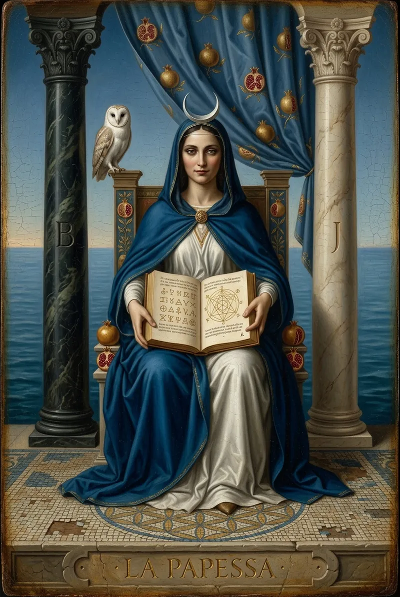 Divina tarot card: high priestess