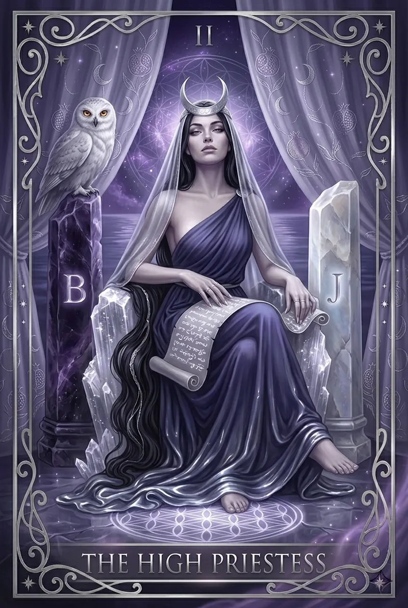Moonspell tarot card: high priestess