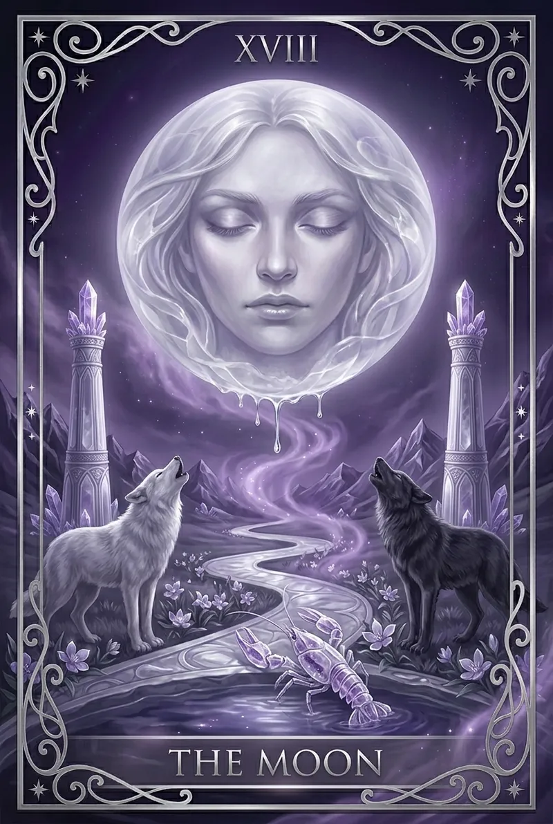 Moonspell tarot card: moon