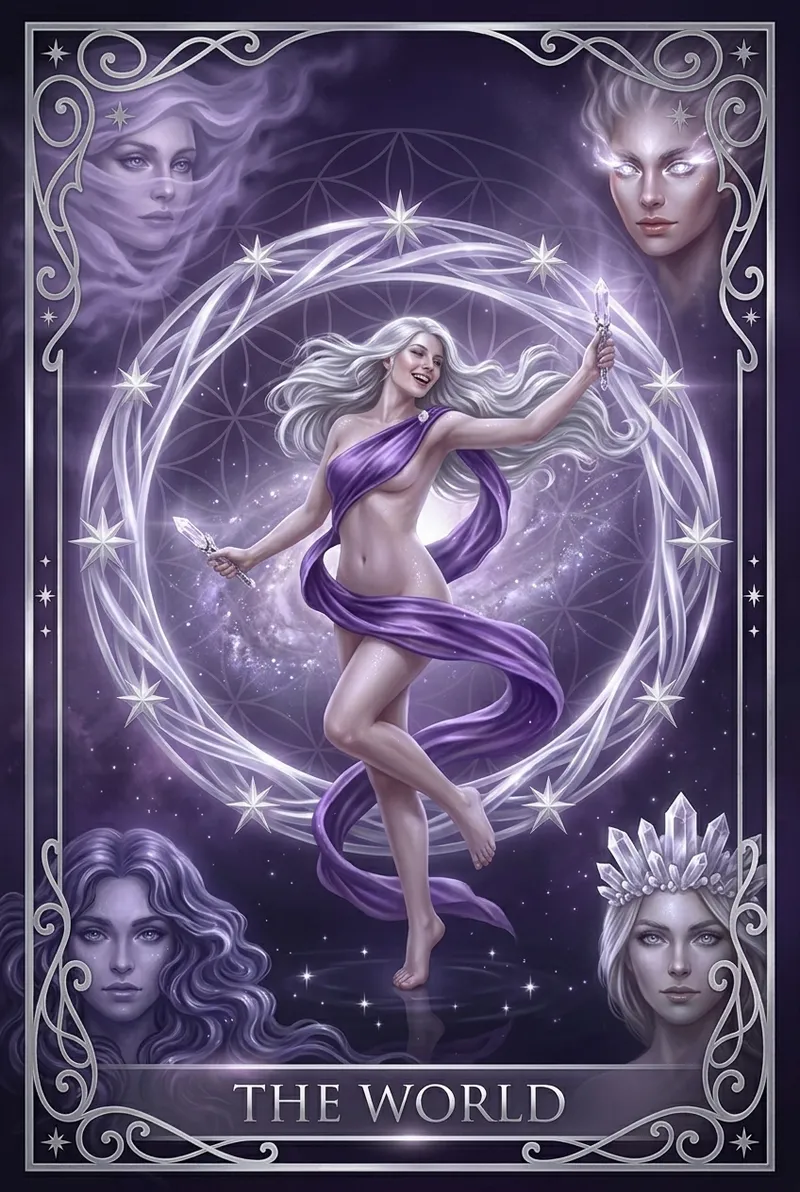 Moonspell tarot card: world